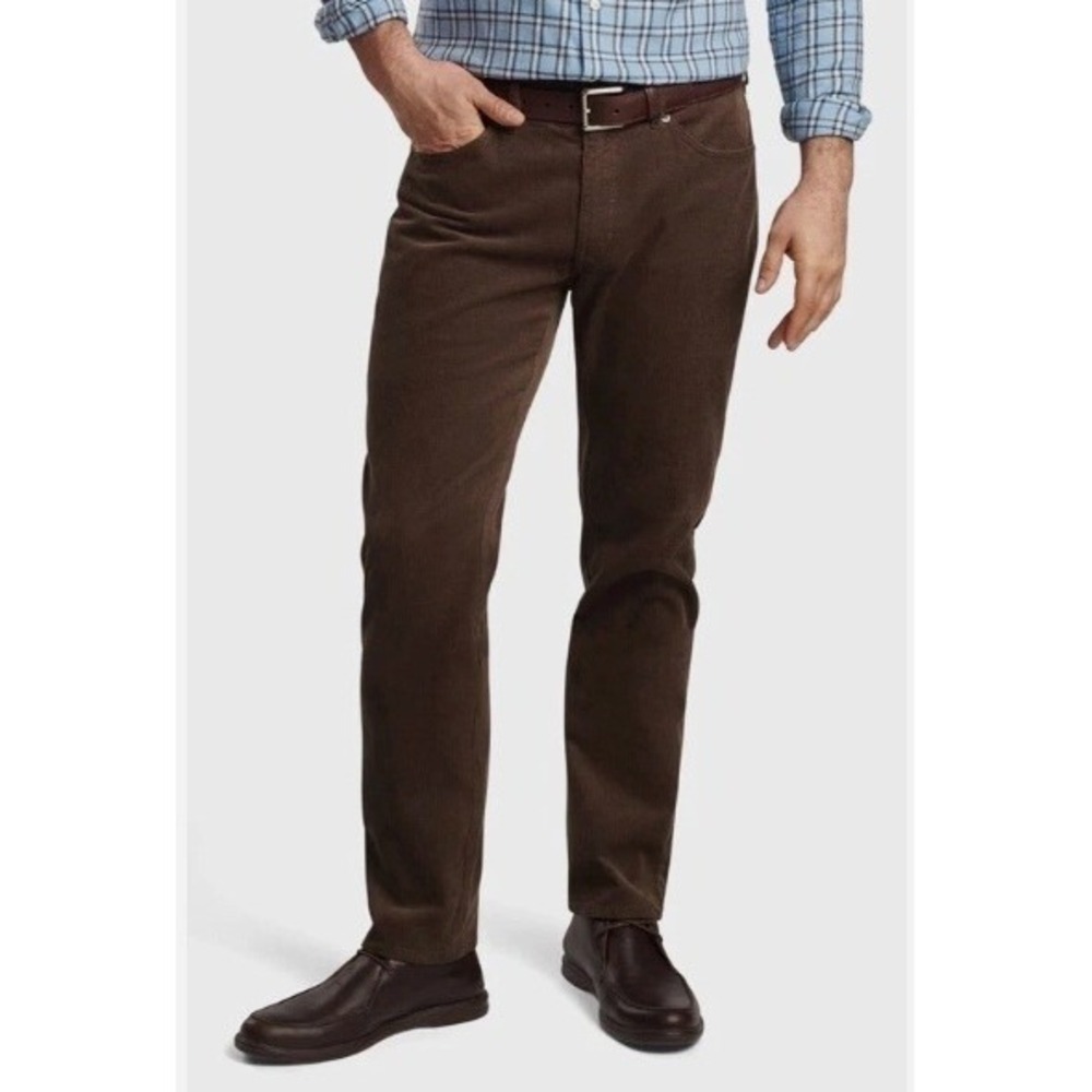Peter Millar Superior Soft Corduroy 5 Pocket Pants Dark Brown Size 36